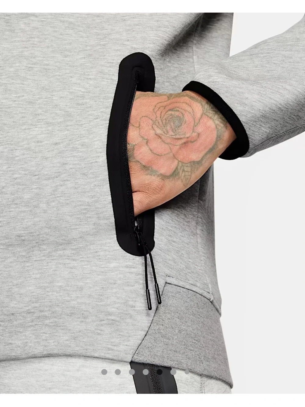 NWT Nike Sportswear Tech Fleece Hoodie Grey Heather/Black Men Sz L FB7921-063